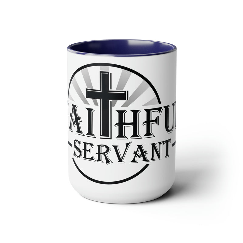 Faithful Servant Sunrise Two-Tone Coffee Mugs, 15oz