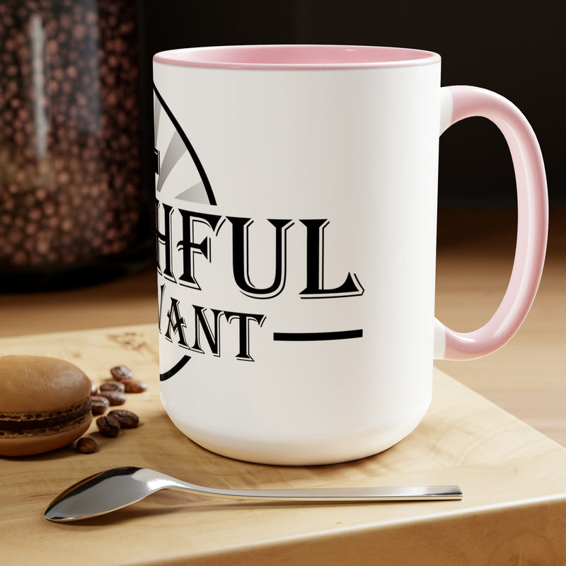 Faithful Servant Sunrise Two-Tone Coffee Mugs, 15oz