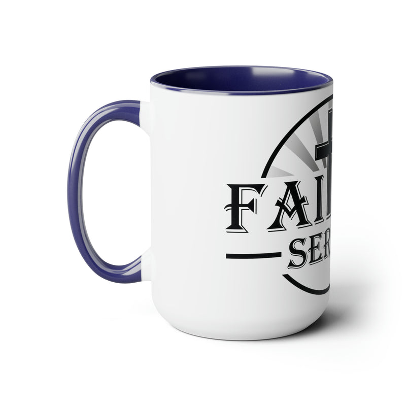 Faithful Servant Sunrise Two-Tone Coffee Mugs, 15oz