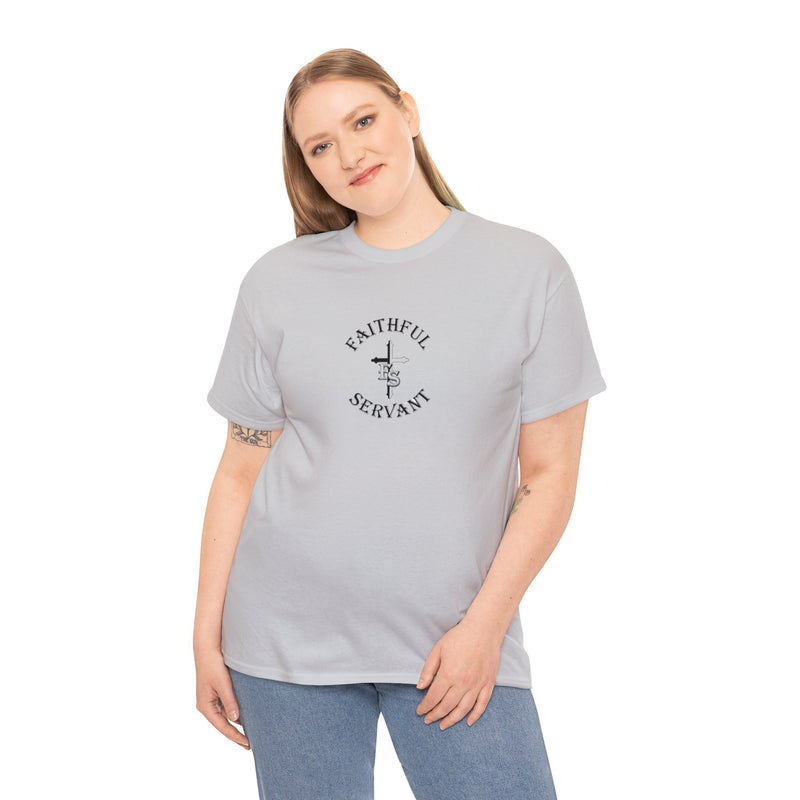 Faithful Servant Cross Unisex Heavy Cotton Tee