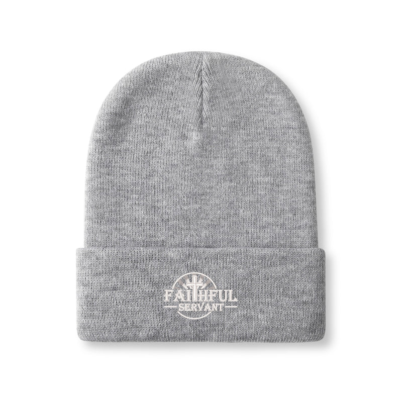 Faithful Servant Embroidered Knitted Beanie