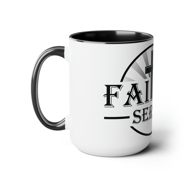 Faithful Servant Sunrise Two-Tone Coffee Mugs, 15oz