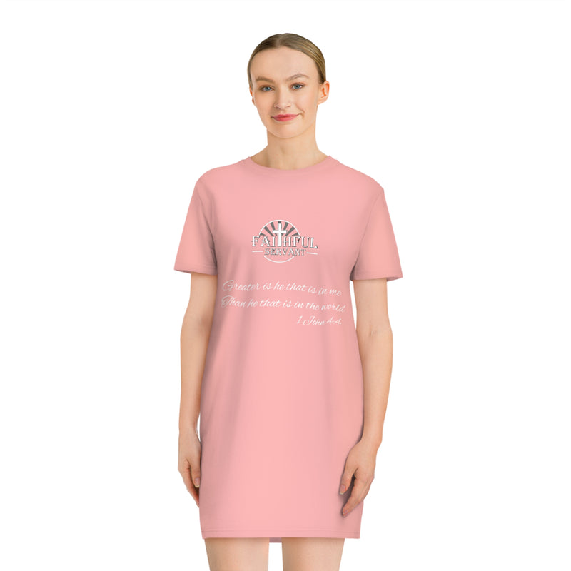 Greater is He that is in Me T-Shirt Dress