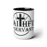 Faithful Servant Sunrise Two-Tone Coffee Mugs, 15oz