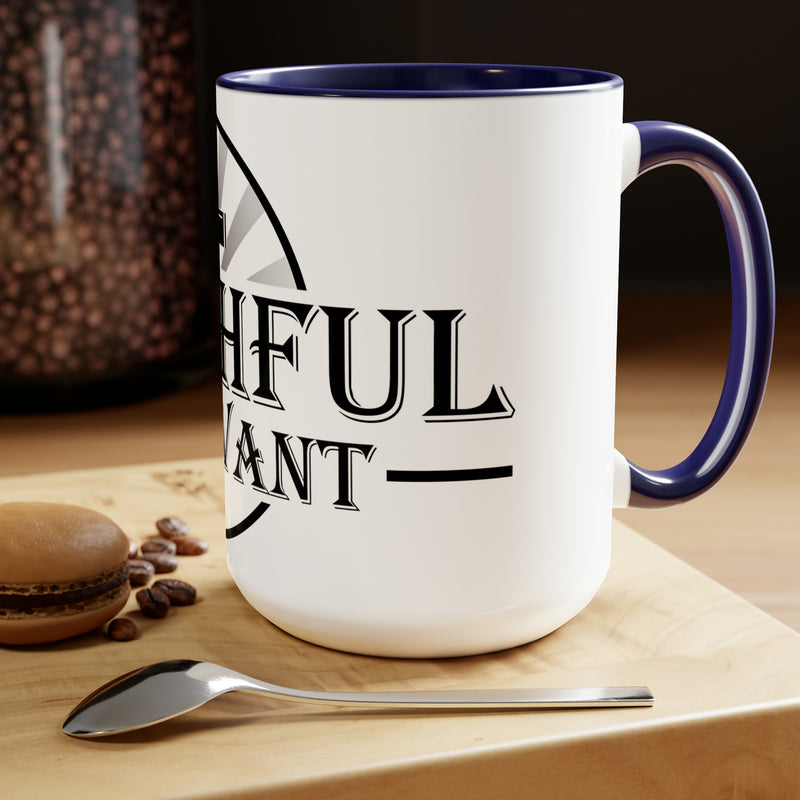 Faithful Servant Sunrise Two-Tone Coffee Mugs, 15oz