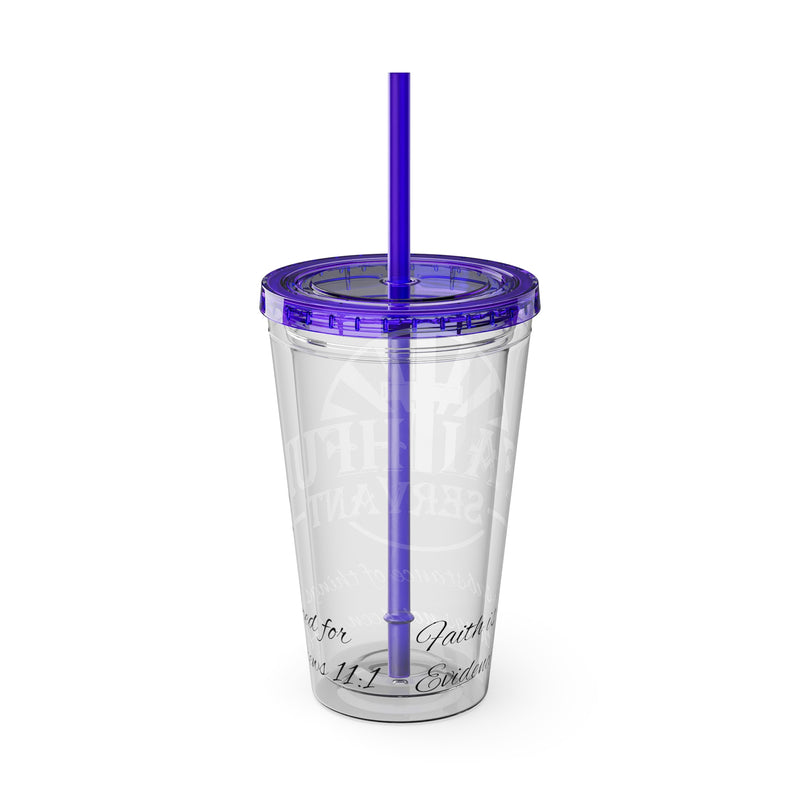 Faithful Servant Sunsplash Tumbler with Straw, 16oz